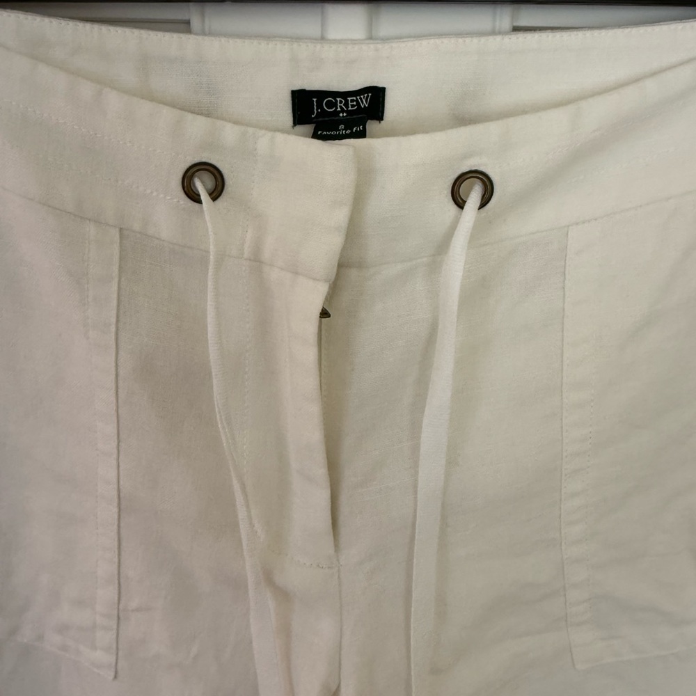 J. Crew Factory White Wide-Leg Trousers - Picture 6 of 13